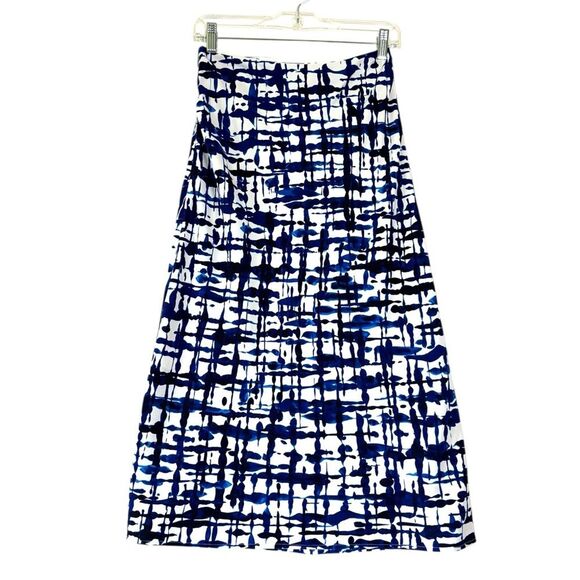 Jason Wu Collective Printed Midi Satin Slip Skirt Women’s sz 2 Professional Work - Picture 5 of 11